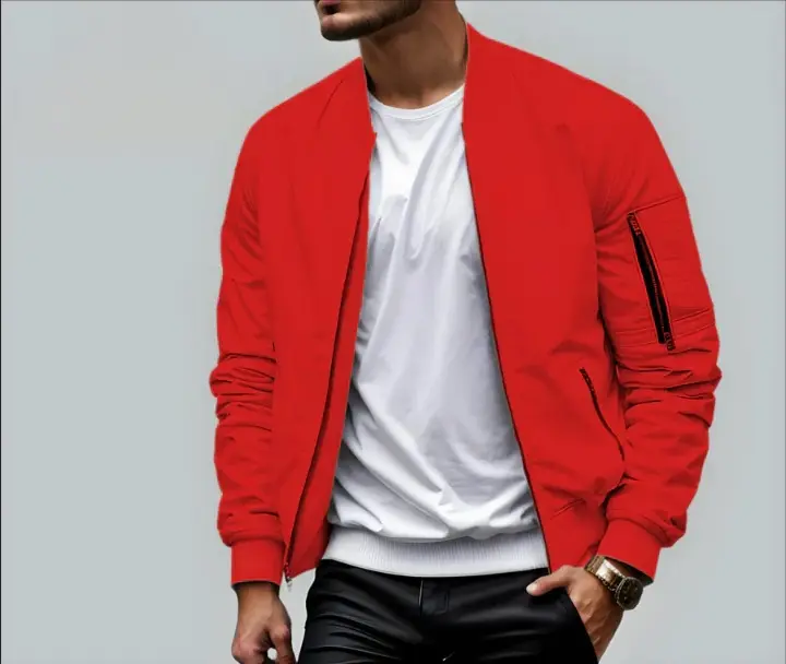 Slim Fit Mens Zipper Jacket Casual Wear