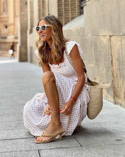 Beautiful Floral Maxi Dress with Bell Sleeves