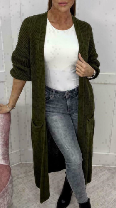 Soft Oversized Cable Knit Cardigan for Women