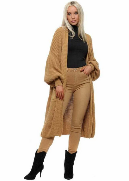Soft Oversized Cable Knit Cardigan for Women