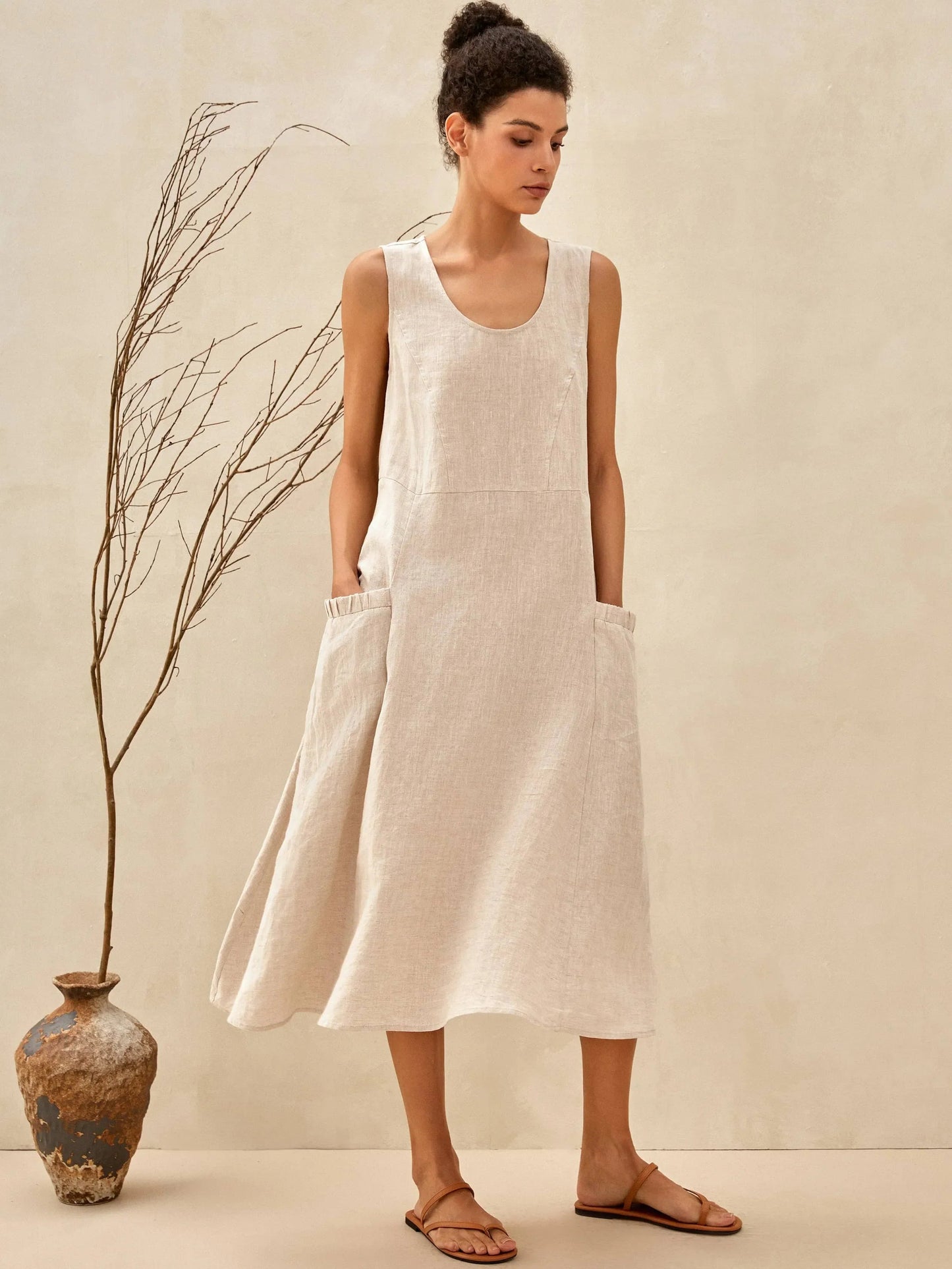 Comfortable Women's Sundress with Side Pockets