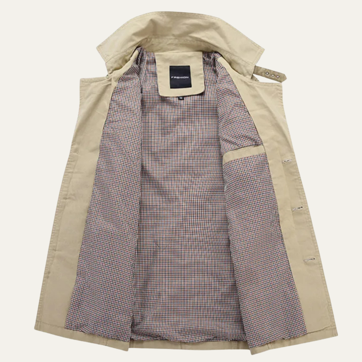 Timeless Mens Double Breasted Long Coat