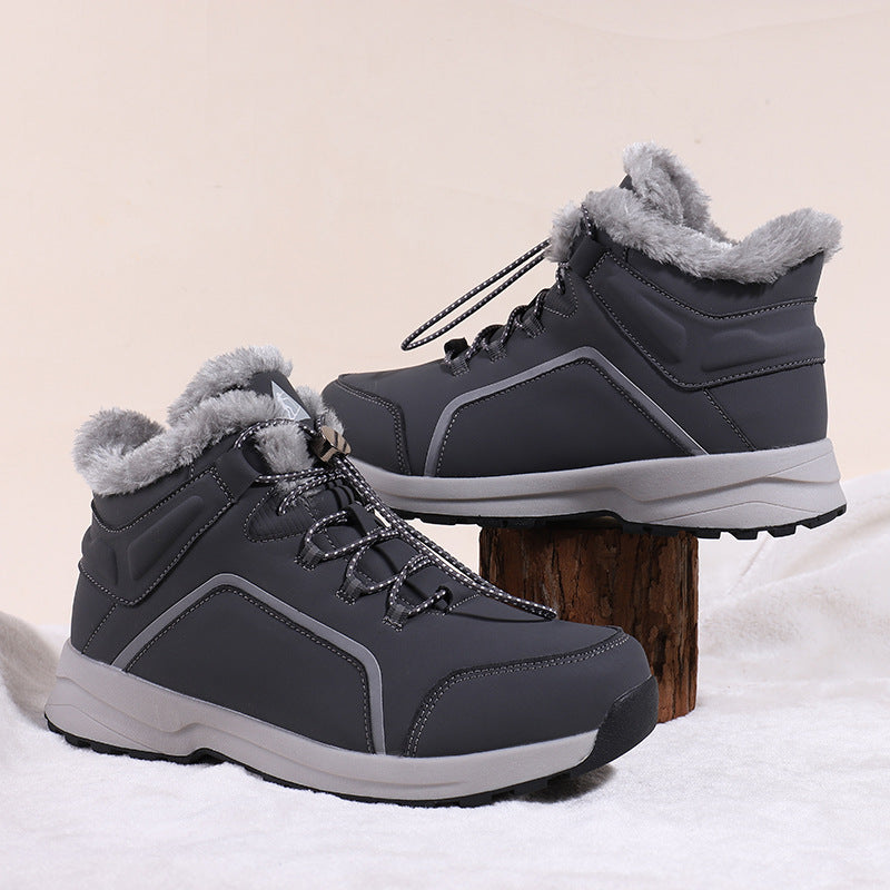Winter Snow Hiking Boots Warm Faux Fur Lined Anti-Slip Trekking Boots Unisex
