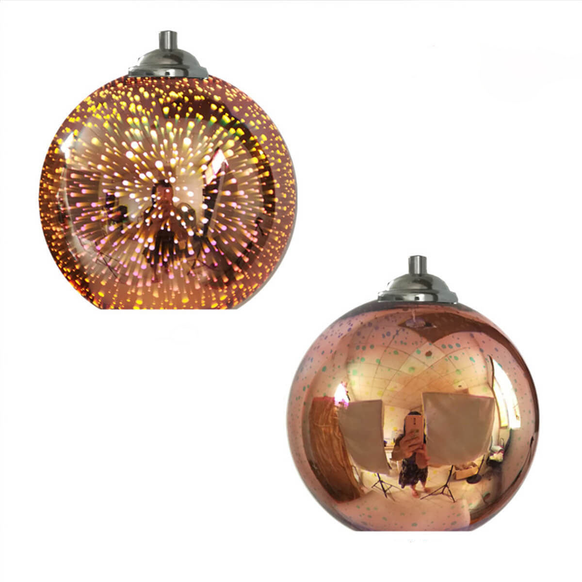 Vibrant Hanging Glass Ceiling Light
