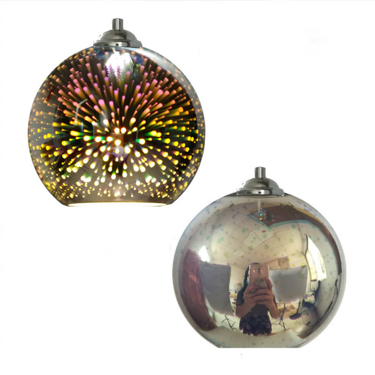 Vibrant Hanging Glass Ceiling Light