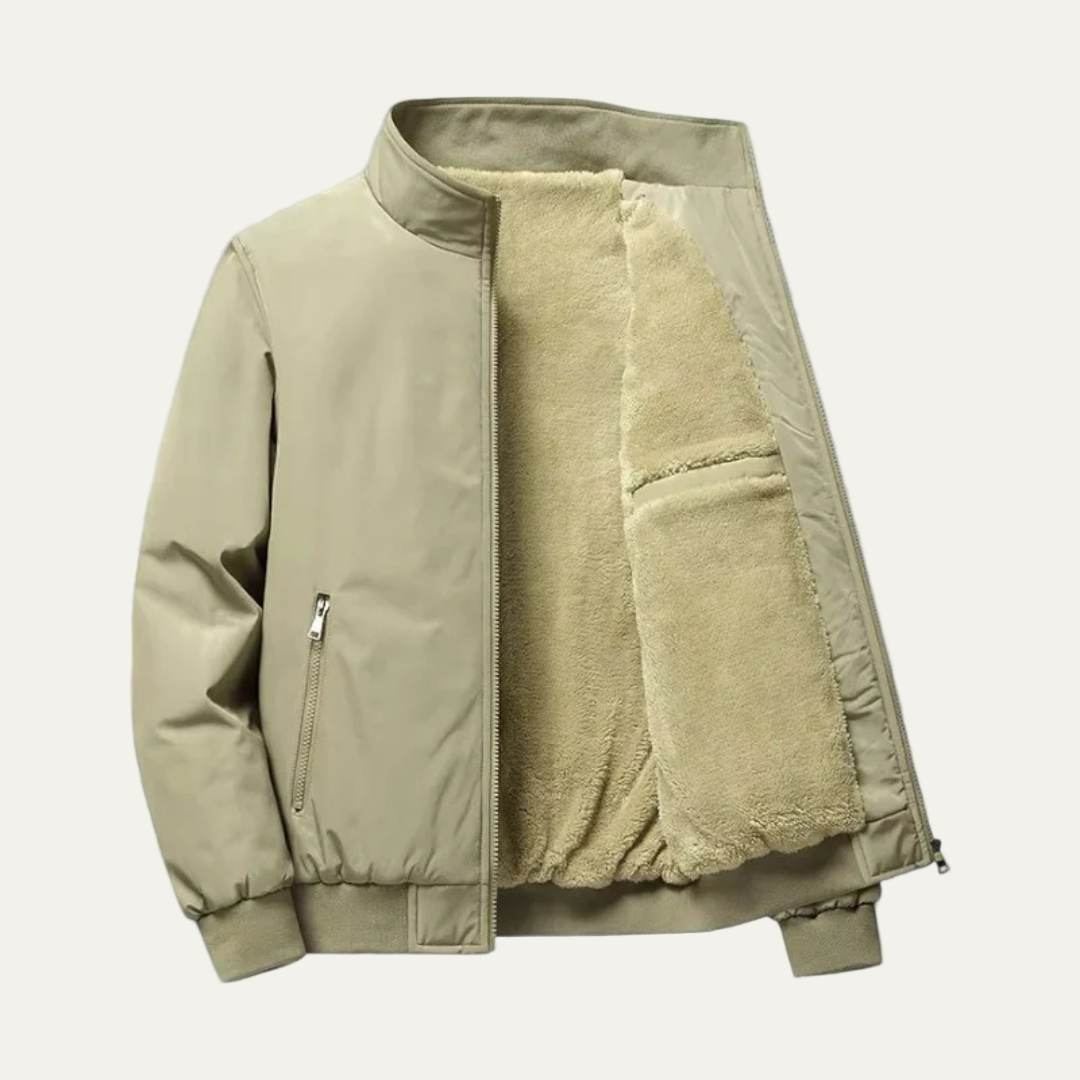 Warm Insulated Mens Faux Fur Jacket