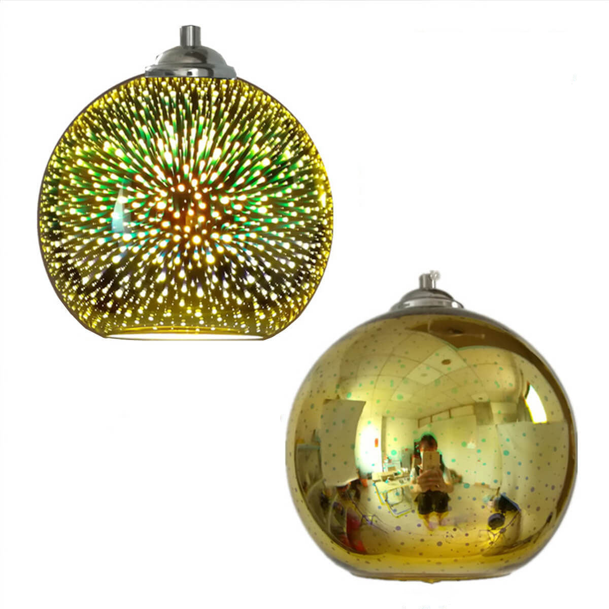 Vibrant Hanging Glass Ceiling Light