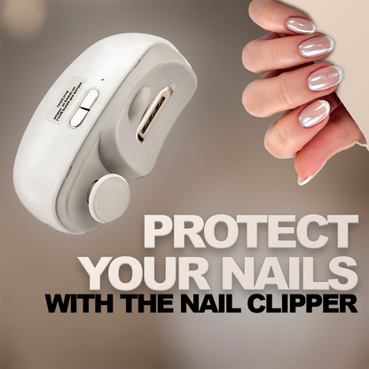Automatic Nail Clipper & Electric Nail Trimmer -2-in-1 Portable Fingernail Cutter with Light & 2 Speeds