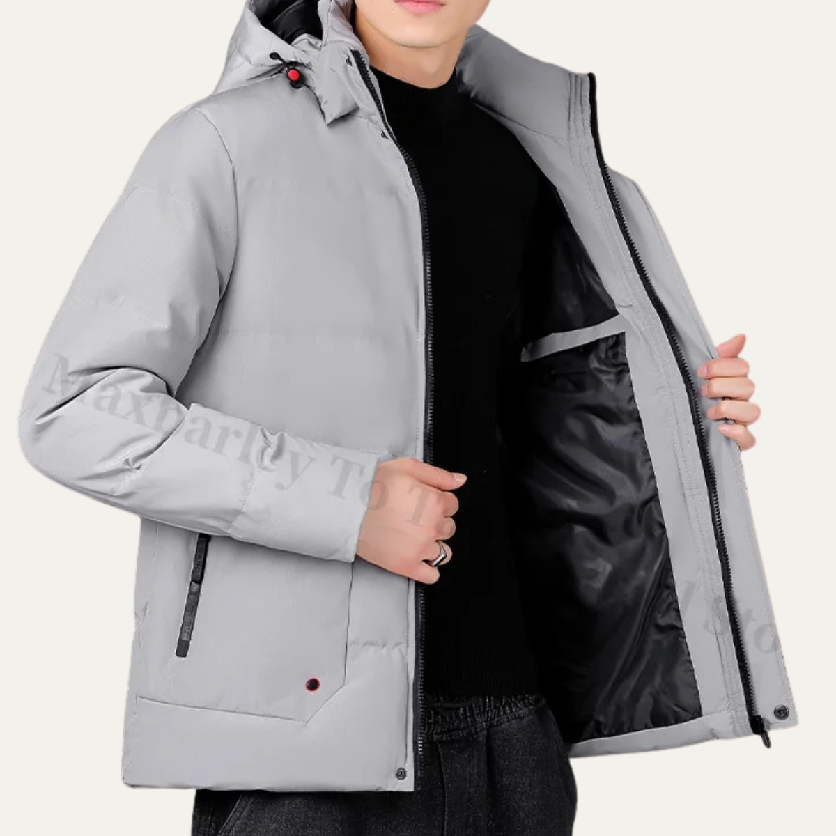 Thick Insulated Men's Hooded Puffer Coat
