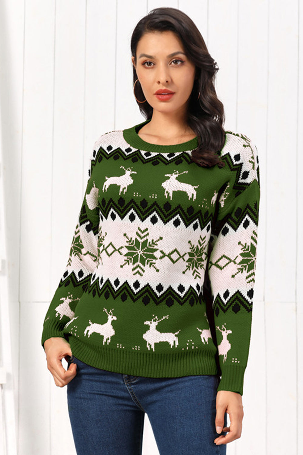Merry Christmas Crew Neck Winter Sweater