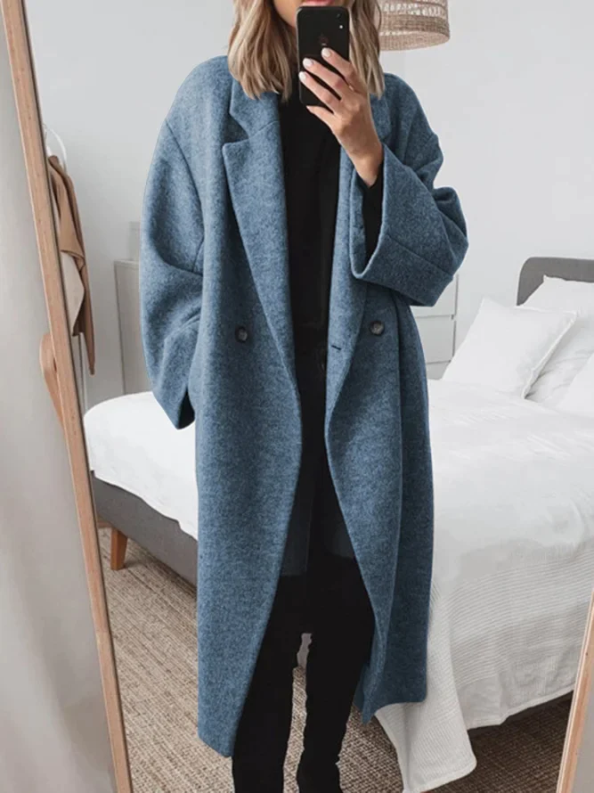 Relaxed Fit Women's Long Coat - OutfitLondon