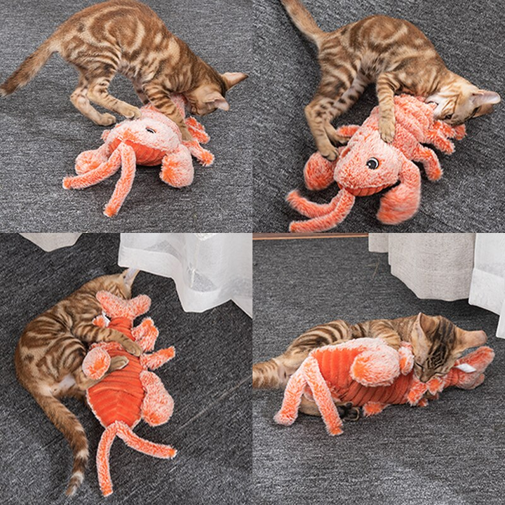 Electric Jumping Cat toy Shrimp Moving Lobster