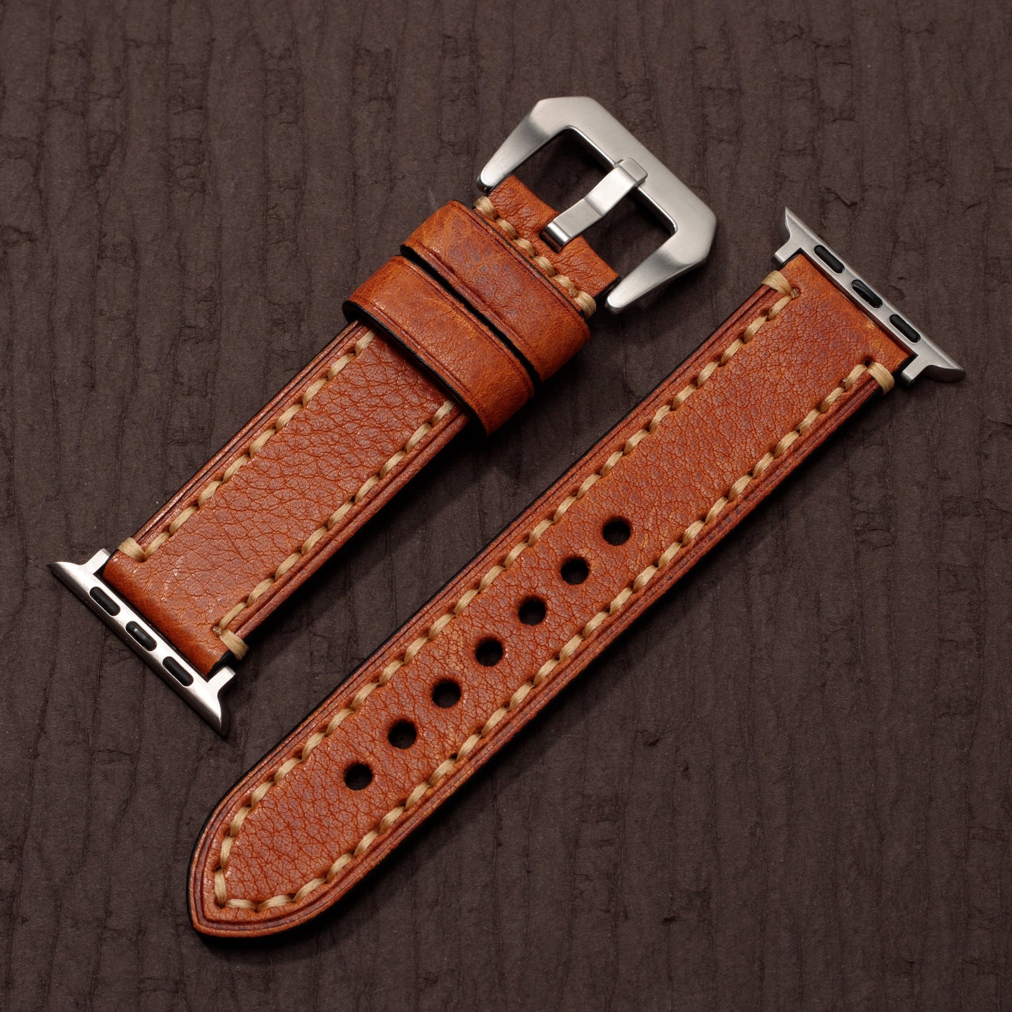 High Quality Tan Leather Watch Band - OutfitLondon