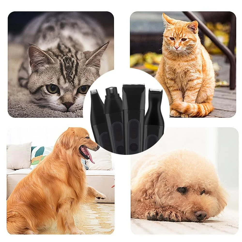 4 in 1 Pet Grooming Device Hair Trimmer Dog Cat Paw Nail Grinder
