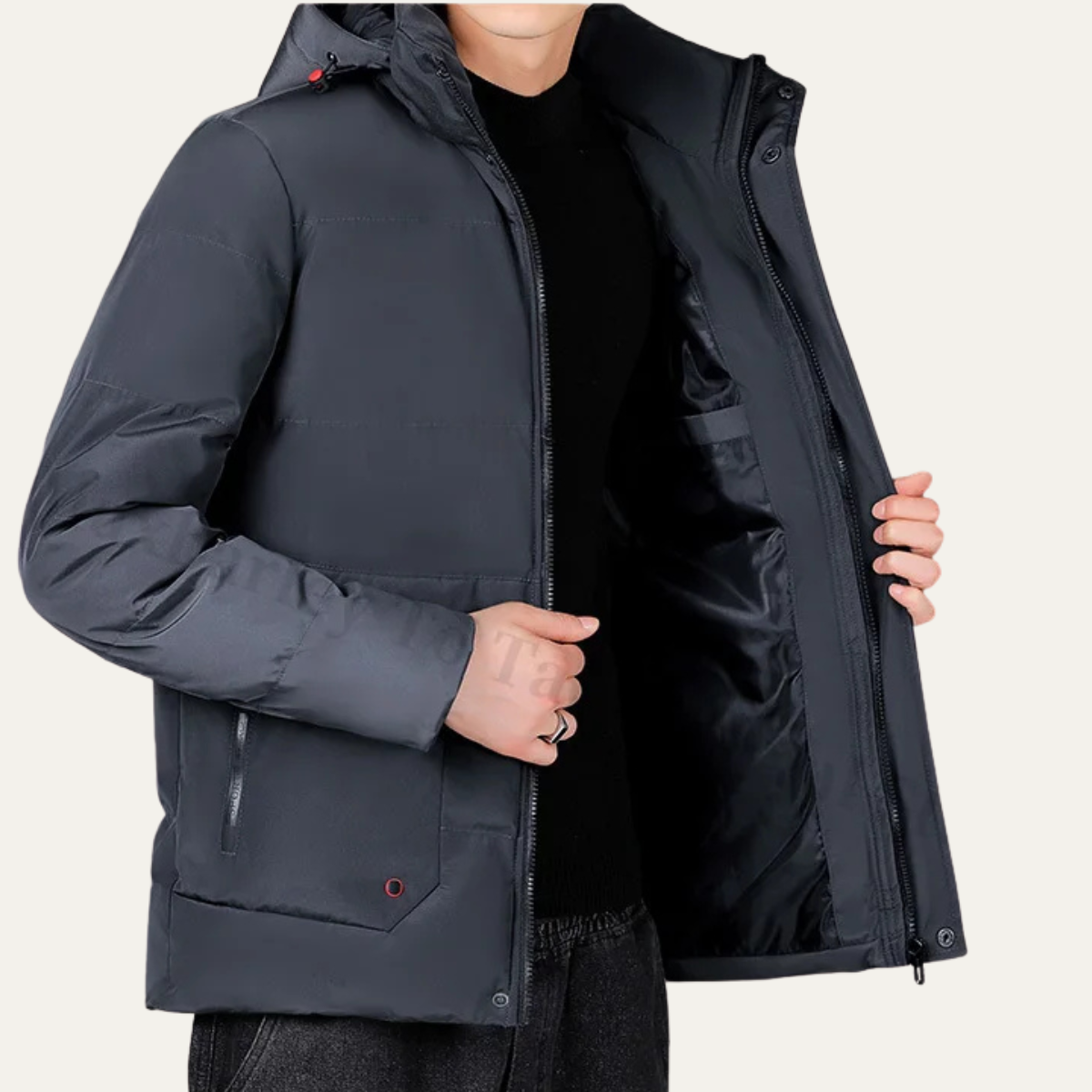 Thick Insulated Men's Hooded Puffer Coat