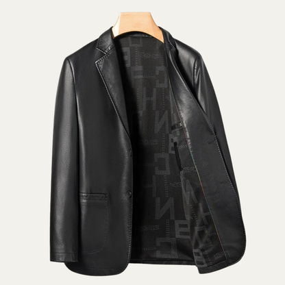 Affordable Men's Synthetic Leather Smart Jacket Coat