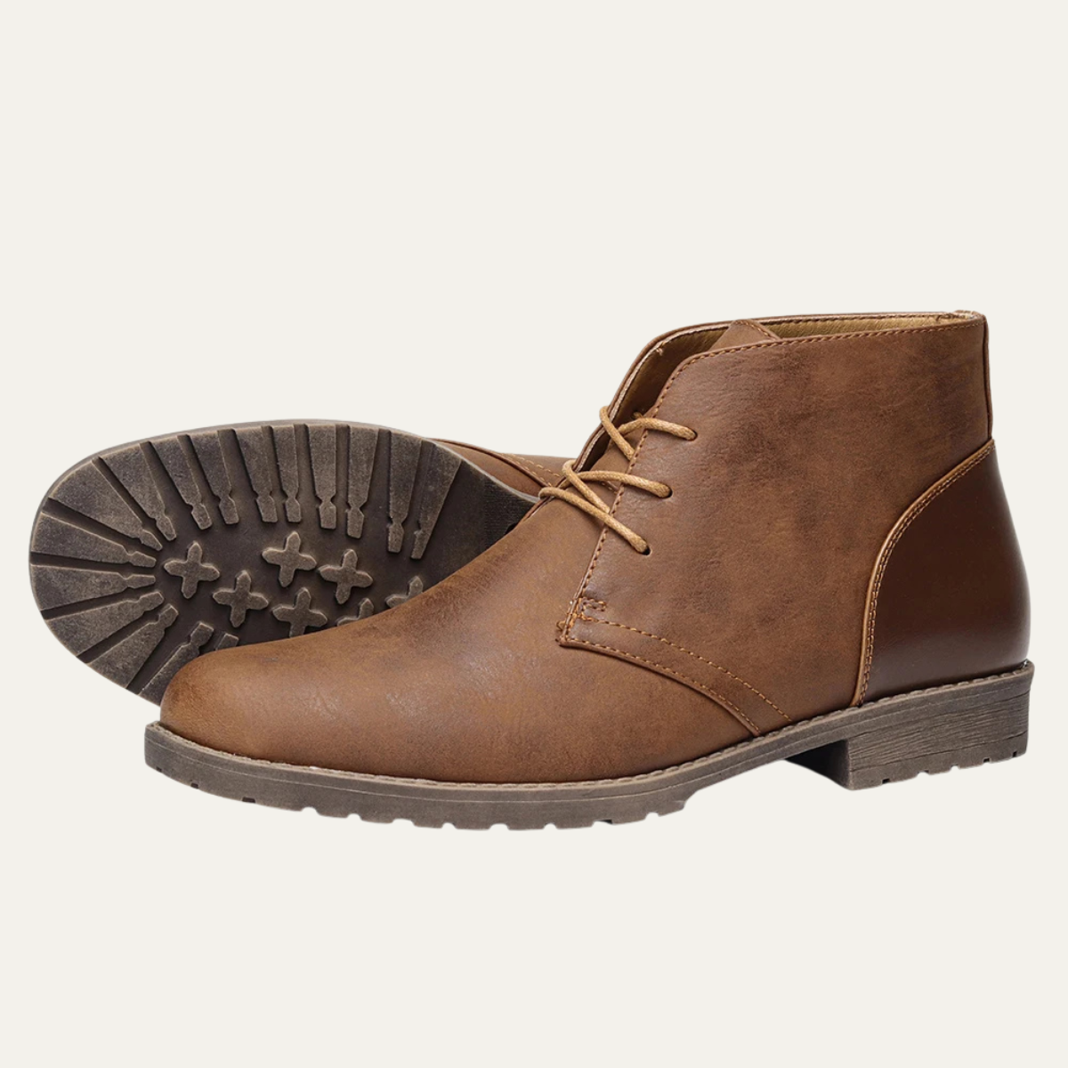 Vintage Men's Leather Ankle Boots with Laces - OutfitLondon
