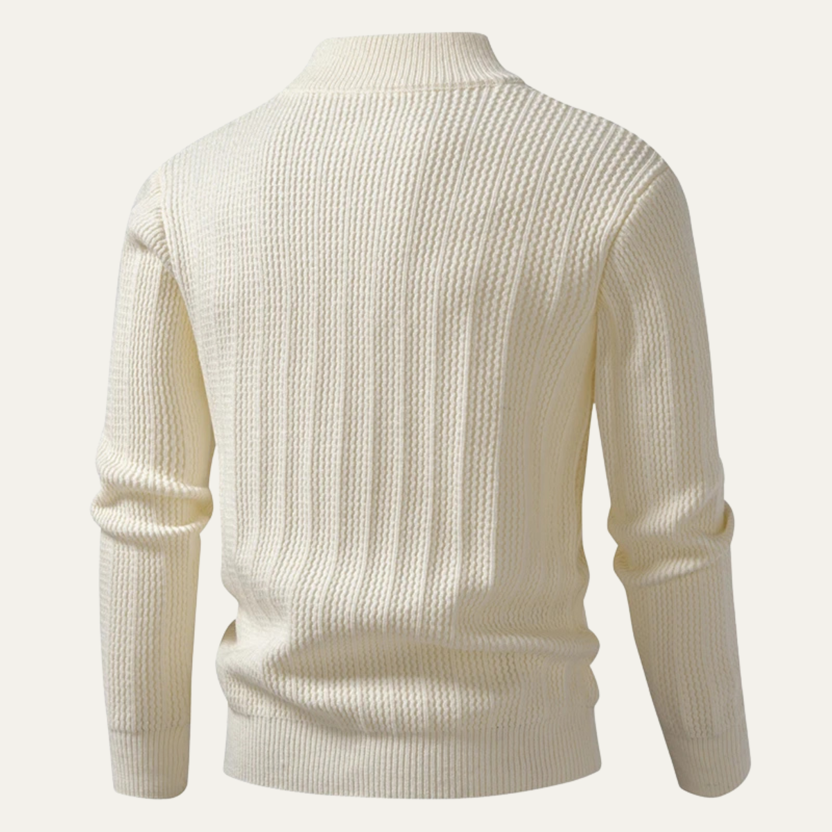 Warm Men's Knit Half Zip Winter Sweater