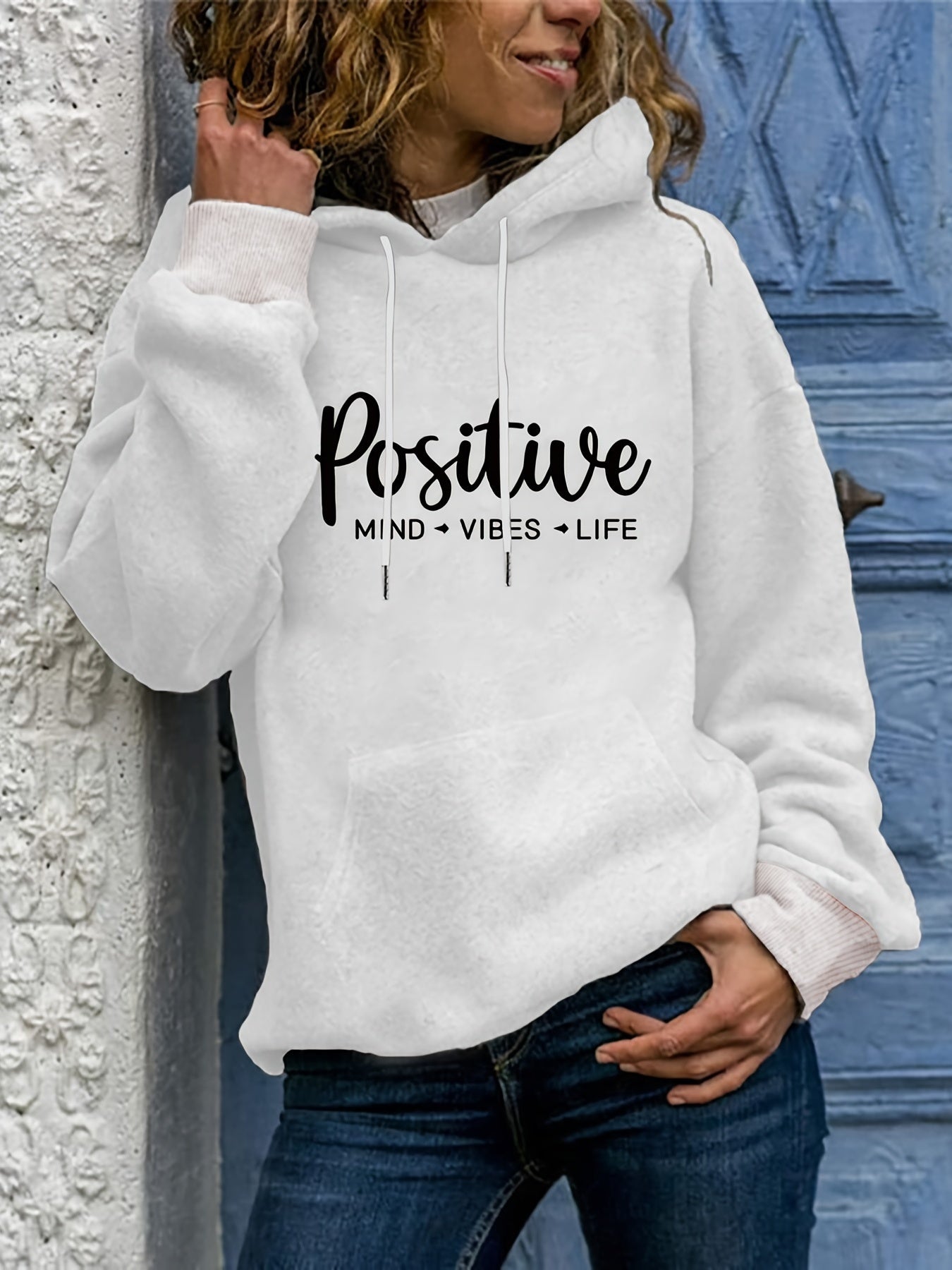 Soft Women's Oversized Hoodie with Cute Graphic Pocket
