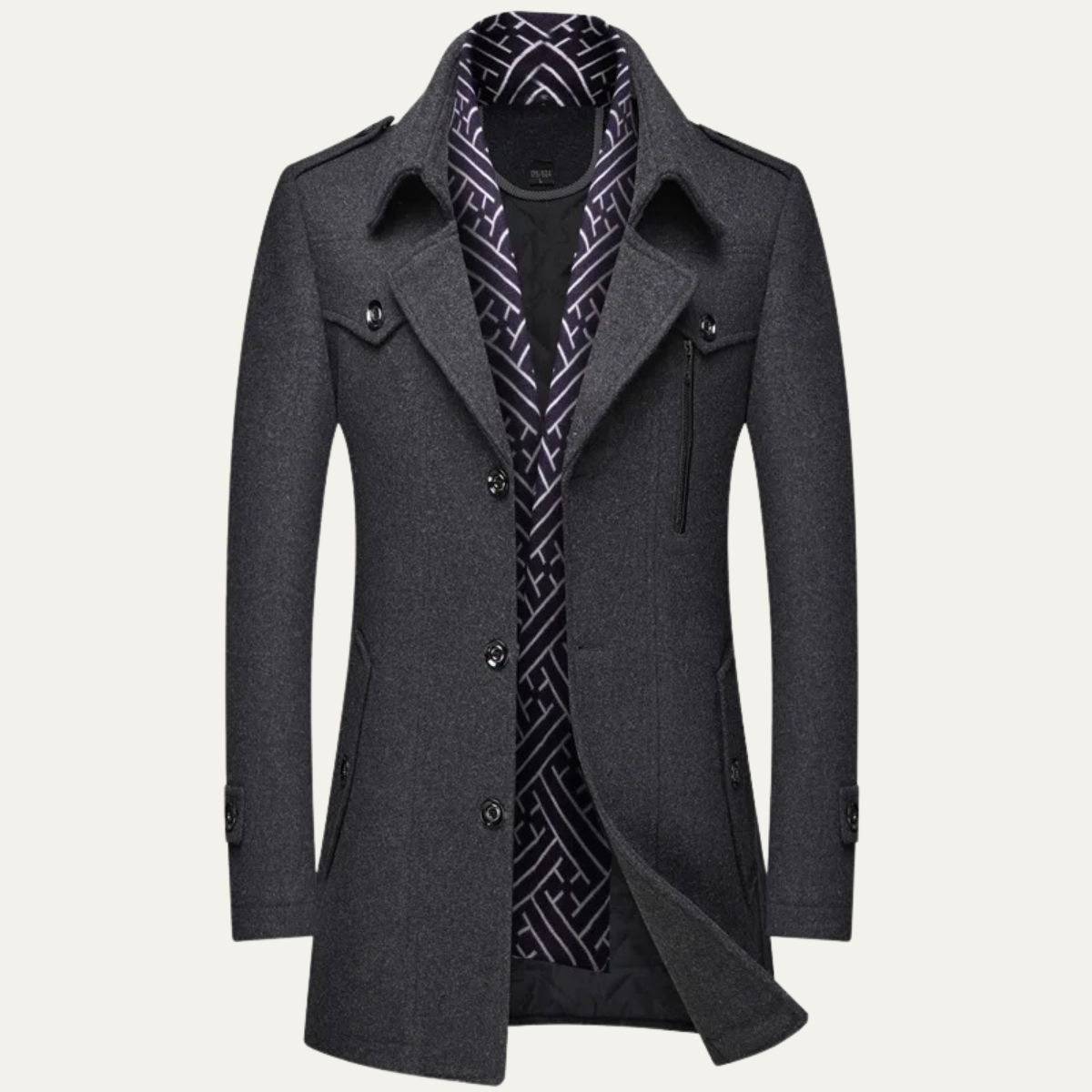 Classic Men's Water Resistant Trench Coat