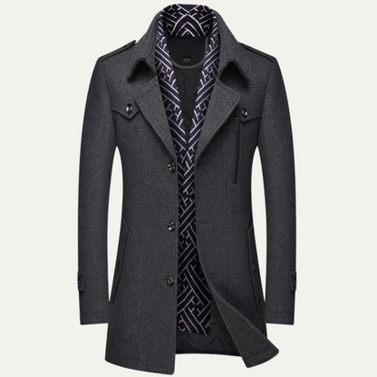 Classic Men's Water Resistant Trench Coat