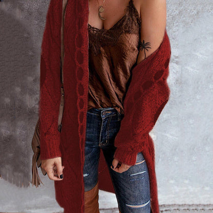 Cozy Ladies' Cashmere Open Front Cardigan