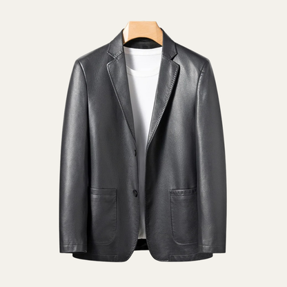 Affordable Men's Synthetic Leather Smart Jacket Coat