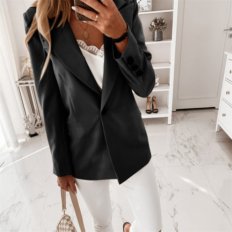 Timeless Ladies One Button Wool Jacket