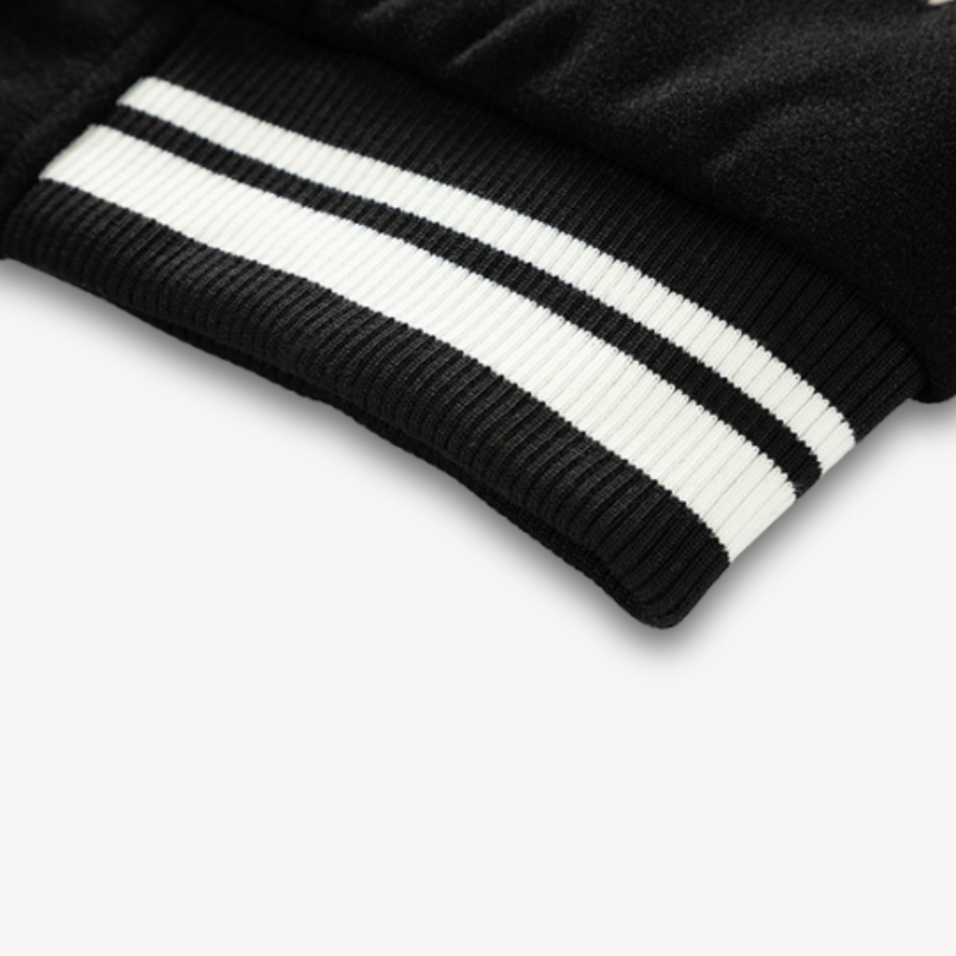 Premium Mens Letterman Jacket with Faux Leather Sleeves