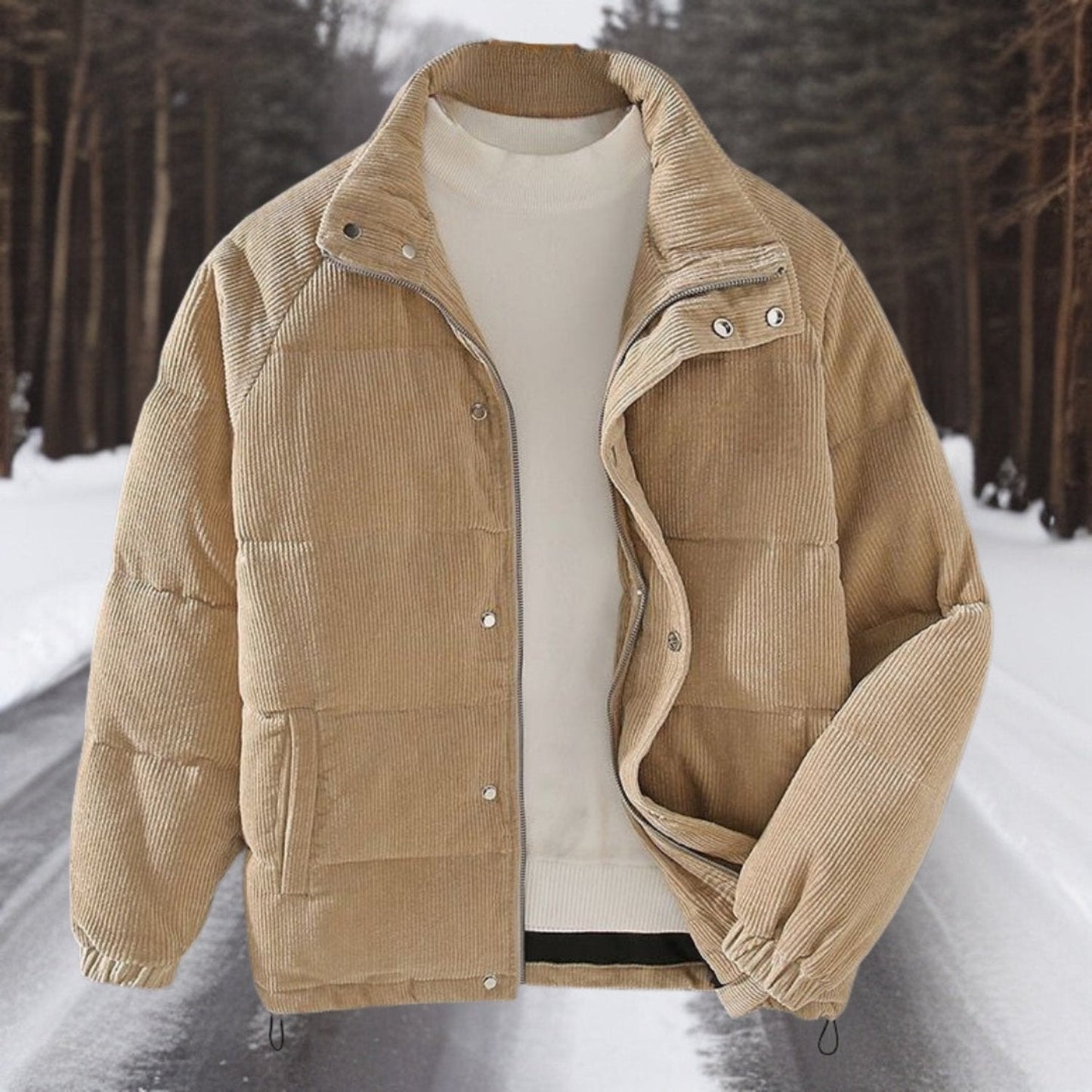 Thermal Mens Insulated Parka Slim Fit Coat
