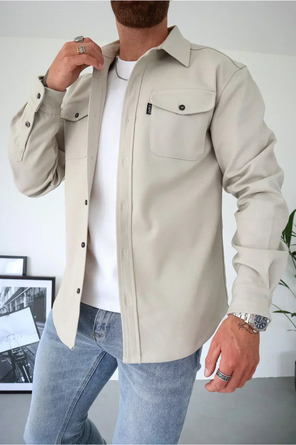 Casual Loose Fit Mens Shirt