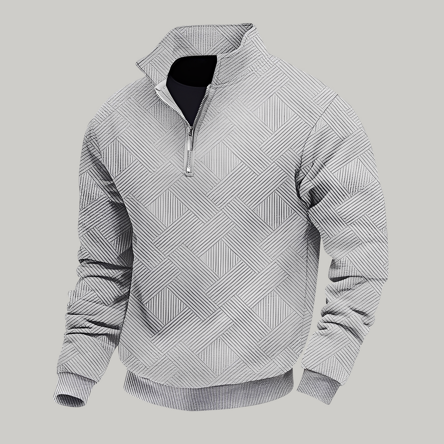 Relaxed Fit Half Zip Sweater