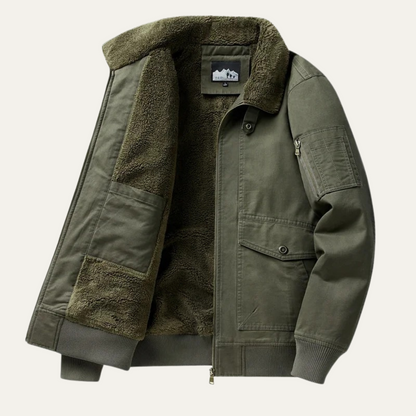 Thermal Mens Fleece Bomber Winter Coat