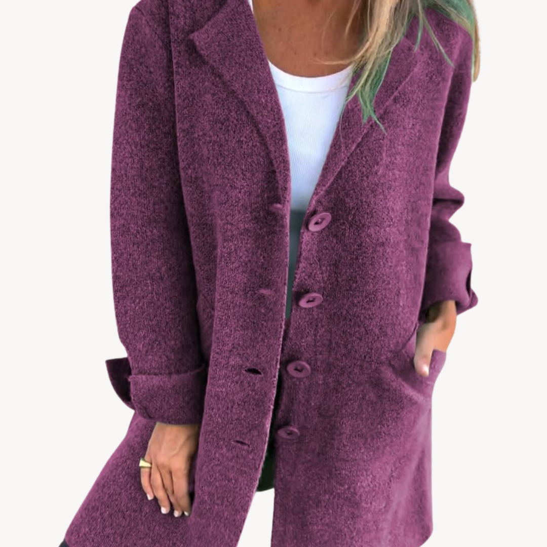 Ladies Warm Winter Overcoat with Buttons