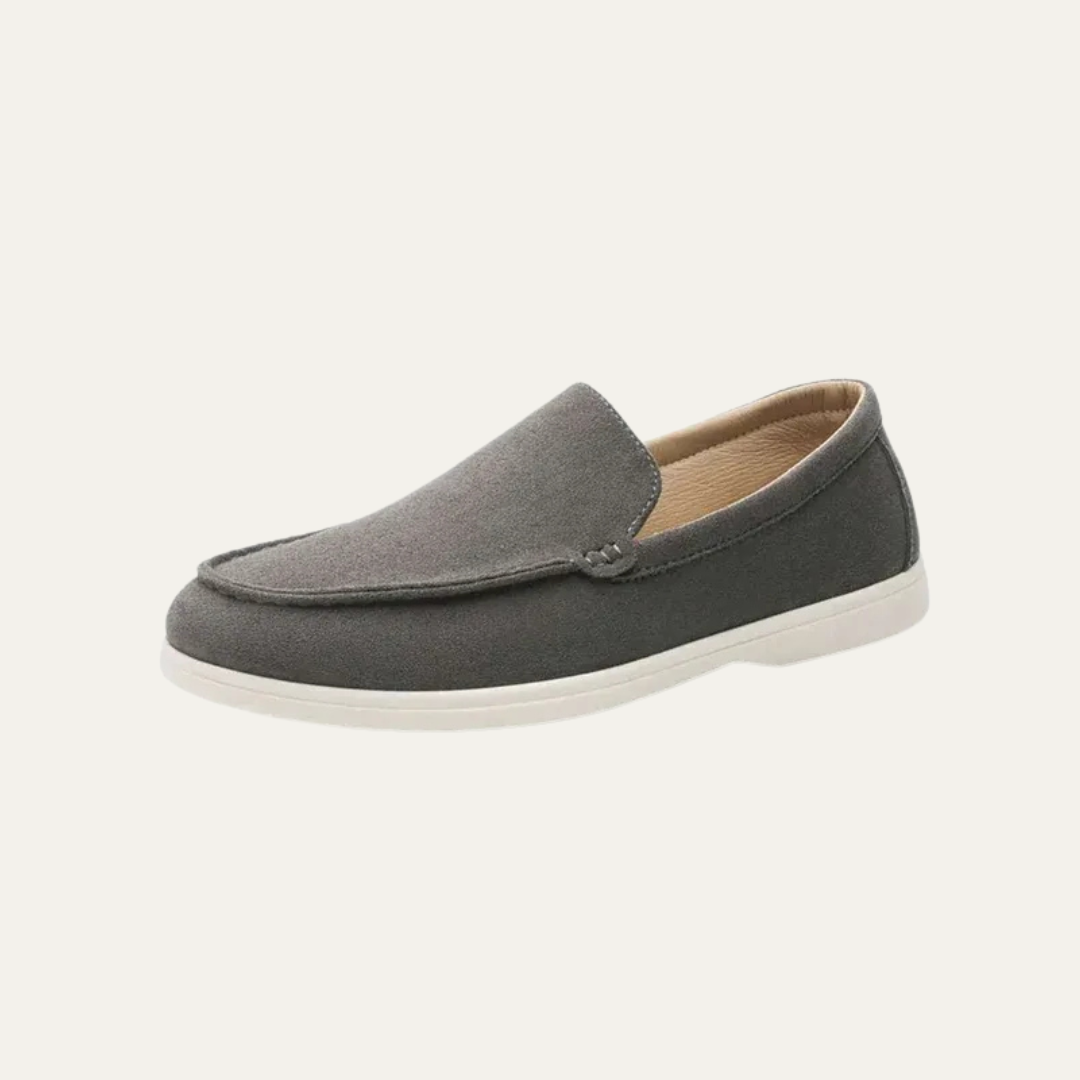 Men's Simple Leather Slip On Loafers Shoes
