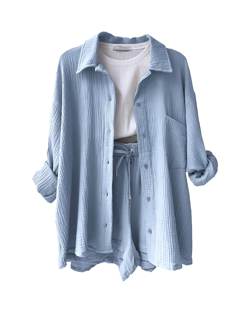Classic Casual Shorts Outfit Set