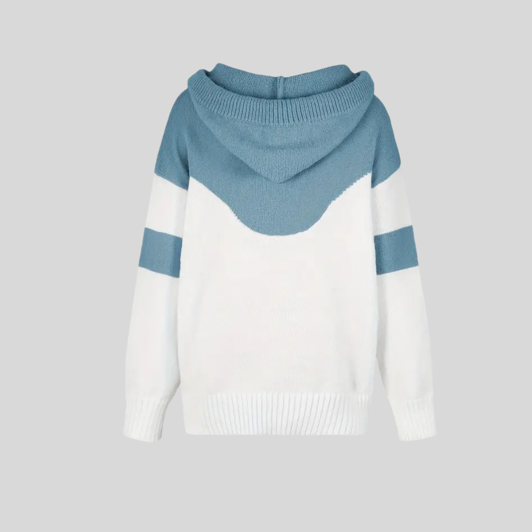 Soft Fleece Dual Color Hooded Sweatshirt