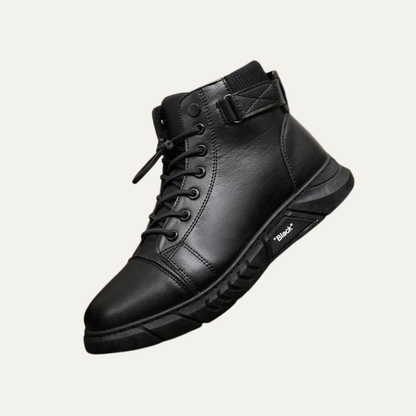 Tall Lace Up Strap Sneaker Boots for Men
