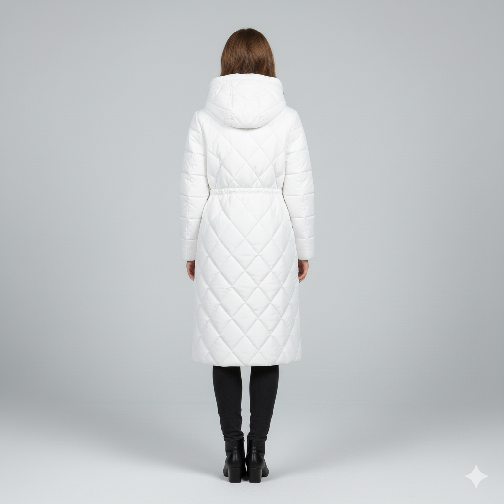 Warm Quilted Hooded Winter Parka for Women