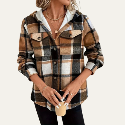 Women's Warm Checked Shirt Jacket