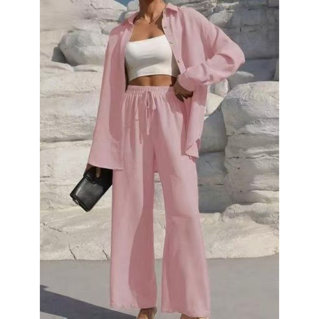 Soft Cotton Long Sleeve Top and Pant Set