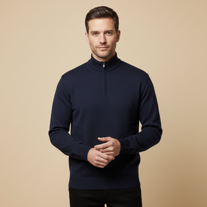 Classic Mens Quarter Zip Sweater