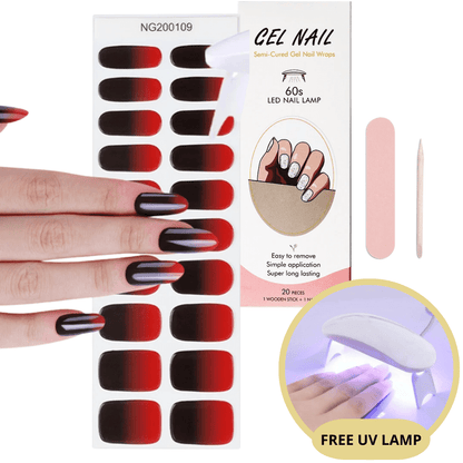 Nail Art Sticker Kit with LED Light