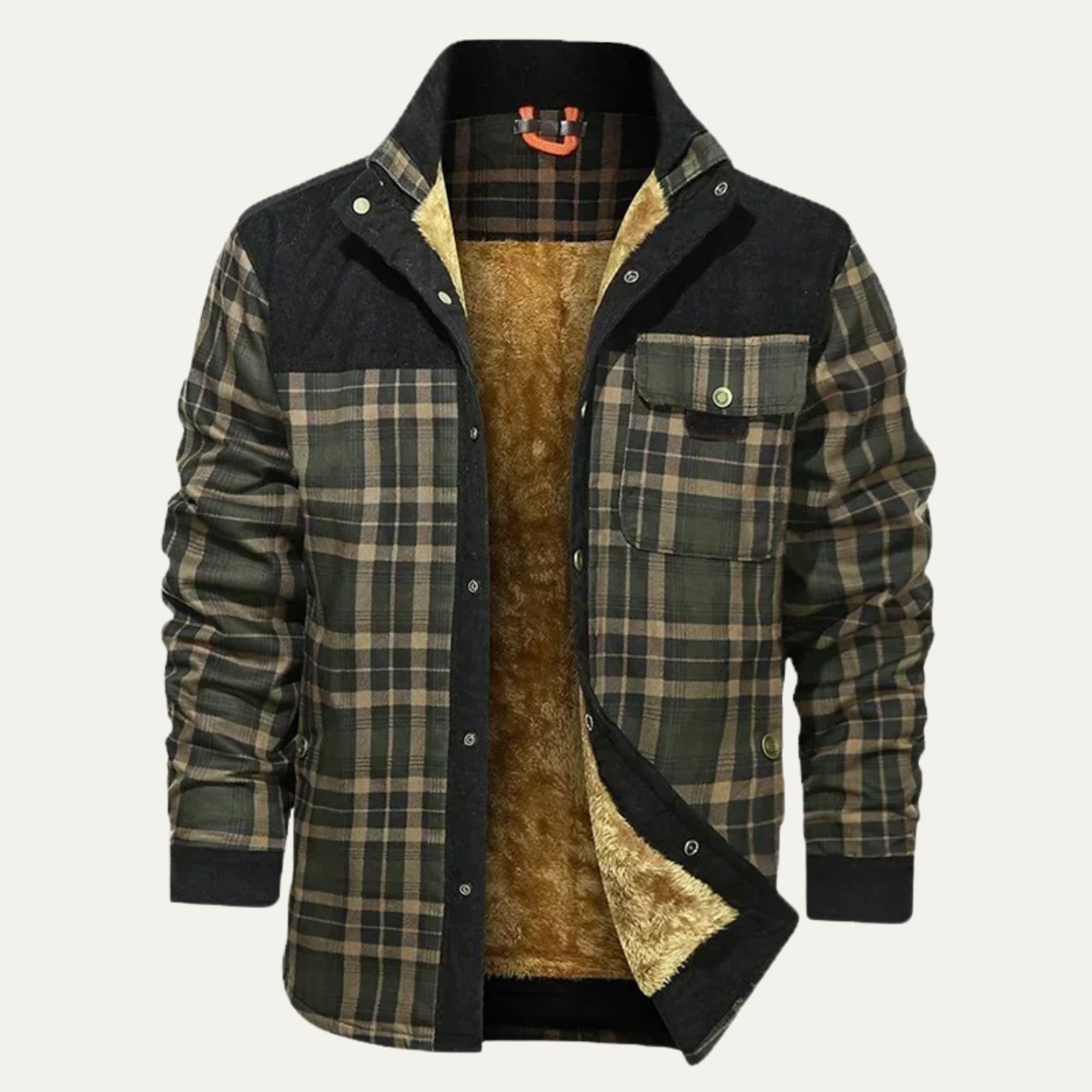 Men's Cozy Plaid Insulated Winter Jacket