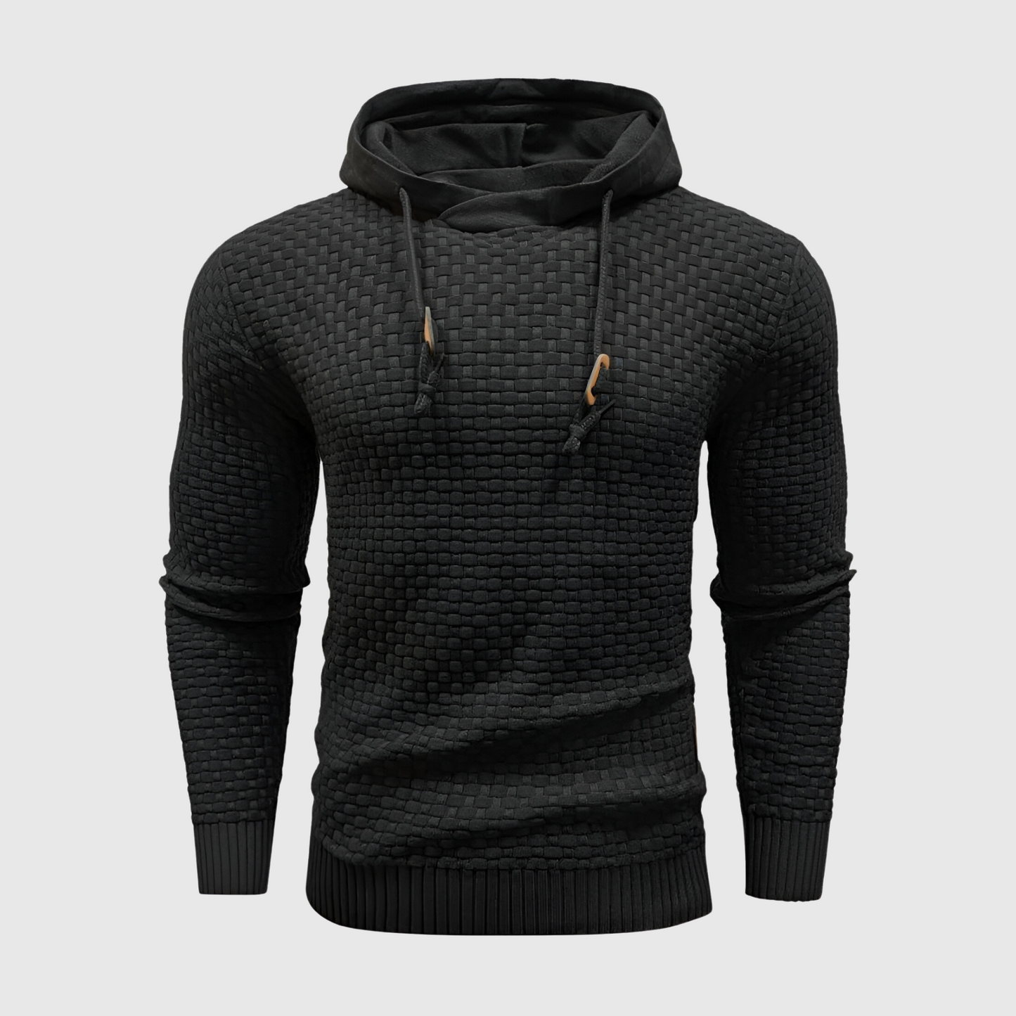 Soft Cable Knit Pullover Hooded Sweatshirt