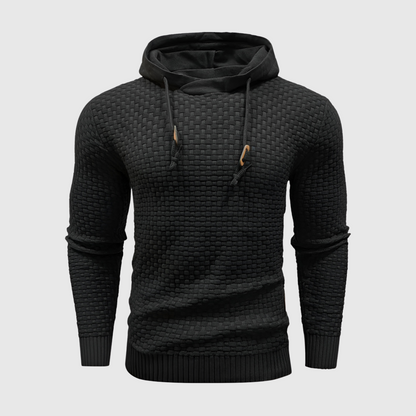 Soft Cable Knit Pullover Hooded Sweatshirt