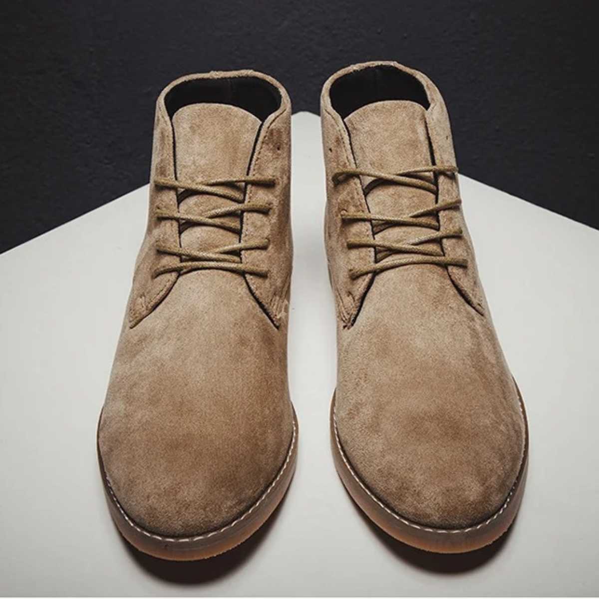 Comfortable Men's Brown Suede Ankle Boots