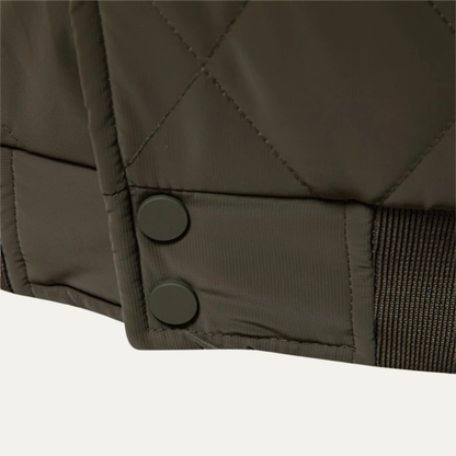 Warm Mens Quilted Patchwork Bomber Coat