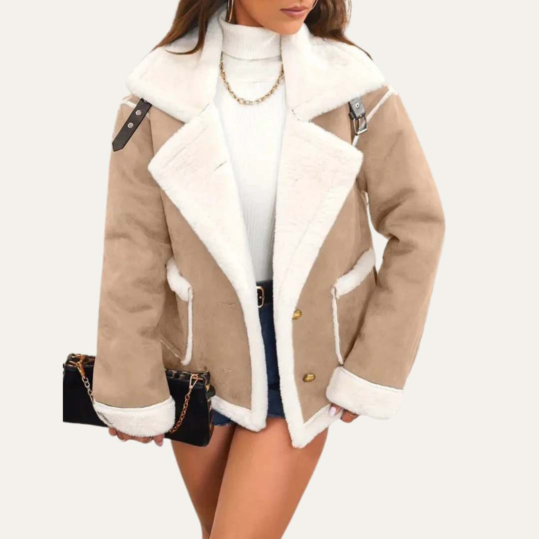 Short Faux Leather Biker Jacket