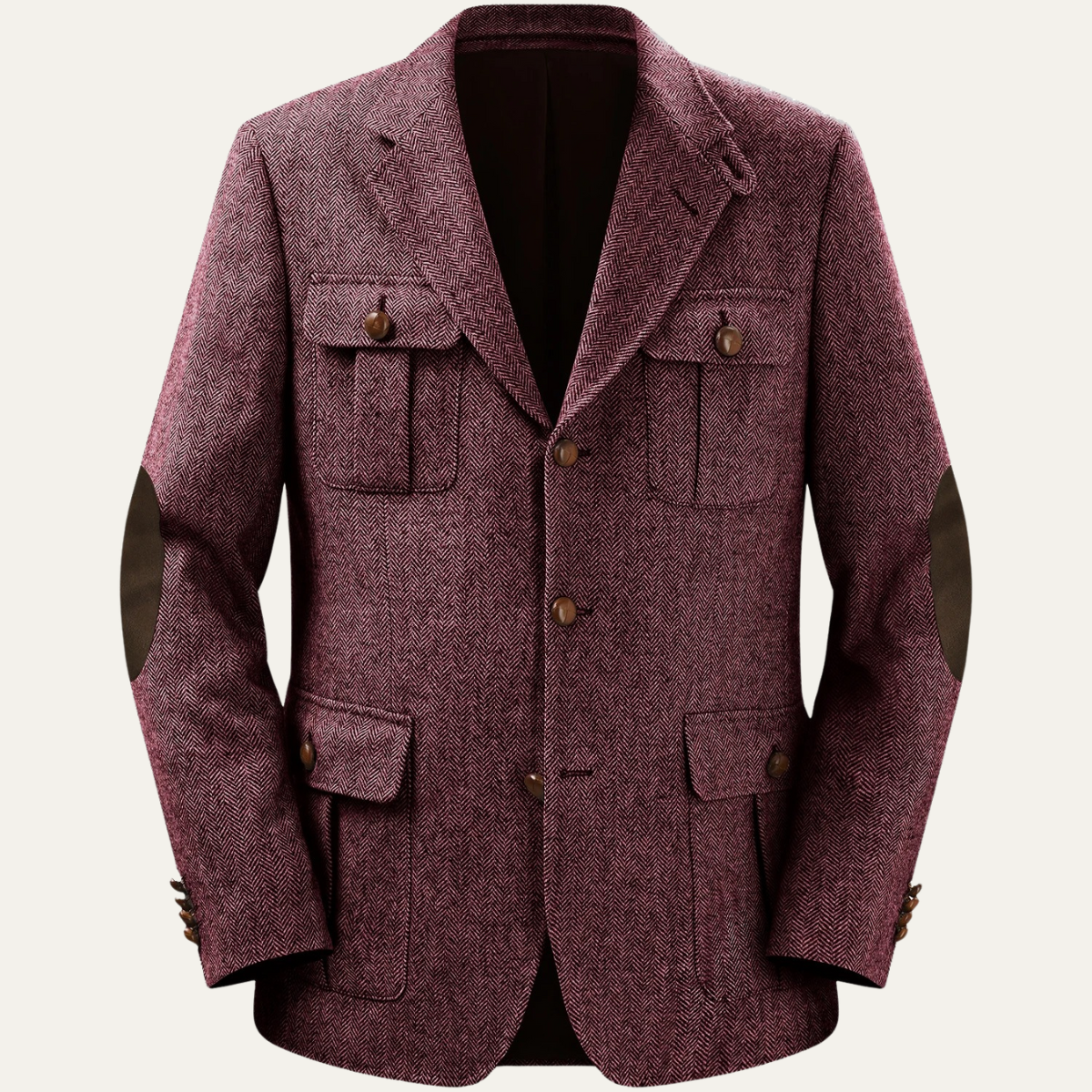 Classic Men's Tweed Wool Blazer Jacket